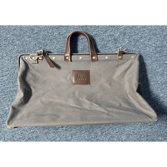 Line Of Trade Canvas Bag gray and brown leather - Picture 1 of 6
